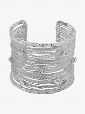 economico Bracciale da donna-elegante bracciale intrecciato con accenti di strass – gioielli alla moda per le donne