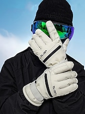 cheap Men&#039; Gloves-Men&#039;s Waterproof Winter Gloves - Insulated Ski and Snowboarding Gloves with Adjustable Strap, Anti-Slip Palm, and Warm Fleece Lining