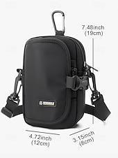 preiswerte Taschen für Herren-Multifunktionale Crossbody-Tasche für Herren – kompakte, wasserdichte Schultertasche mit verstellbarem Riemen, sicherer Telefontasche und Schlüsselclip für Reisen, Wandern und den täglichen Gebrauch