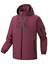levne Pánské elitní svrchní oblečení-Pánské Outdoorová bunda Kapsa na zip Více kapes Jaro Podzim Zima Pevná barva Sportovní Neutrální Kapuce Černá Bílá Armádní zelená Sytě červená Saka