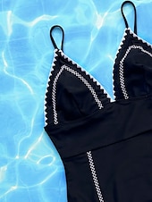 billiga One-piece-baddräkter-Dam Badkläder En bit Monokini Baddräkt Öppen rygg Magkontroll Hög midja Smal Semester Standkläder Ensfärgat Halterneck Ärmlös Baddräkter