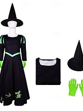 levne Dívčí kostýmy-Čerodějnice Glinda Elphaba Šaty Úbory Kostým Valpuržina noc Filmové televizní tématické kostýmy Filmové kostýmy for Dívčí Dětské předvečer Všech svatých Karneval Mardi Gras Výkon Párty Podium