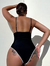 billiga One-piece-baddräkter-Dam Badkläder En bit Monokini Baddräkt Öppen rygg Magkontroll Hög midja Smal Semester Standkläder Ensfärgat Halterneck Ärmlös Baddräkter