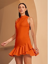 voordelige Golfkleding voor dames-Dames golf jurk Meerblauw Bos Groen Donker roze Mouwloos Jurken Dames golfkleding kleding outfits draag kleding