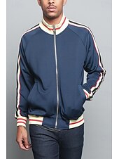 baratos Suéteres básicos-Homens Moletom com zíper Full Zip Hoodie Moletom zip Up com capuz Moletons com zíper Preto Verde Tropa Vermelho Azul Marinha Colarinho Clerical Bloco de cor Zip Up Patchwork Desportos e Ar livre