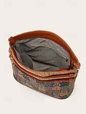 olcso Keresztpántos táskák-boho vintage crossbody táska geometrikus mintákkal - könnyű és stílusos válltáska nőknek, ideális mindennapokhoz és utazáshoz