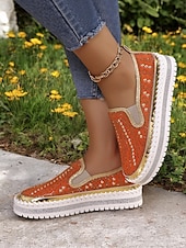 preiswerte Damen-Sneaker-Grüne Slip-On-Sneakers mit Strasssteinen und dicker Sohle für Damen – glamouröse Freizeitschuhe für Partys und den Alltag