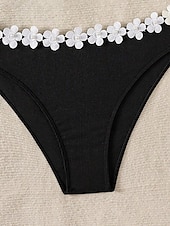 billiga Bikiniset-Dam Badkläder Bikini 2 st Kaxig Baddräkt Öppen rygg Smal Semester Standkläder Ensfärgat Axelbandslös Ärmlös Baddräkter