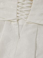 economico Abiti da sposa-Abiti da matrimonio Hall A-Line scollatura a cuore senza spalline lunghezza totale strascico corteo satinato abiti da sposa con fascia  nastro colore solido 2025