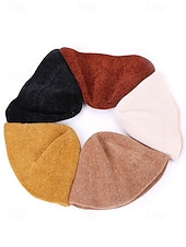 cheap Women&#039;s Hats-Women&#039;s Knitted Bucket Hat, Soft Warm Winter Hat for Casual Outings and Travel