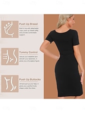 billiga Shapewear-Dam Shapewear Formande trosa NätNightwearNylon Solid färg Svart Vår &amp; sommar Höst vinter
