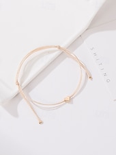 billiga Armband och armringar-Dam vävstol Armband Fint Hjärta Elegant Stylish Harts Armband Smycken Rosa Till Fest