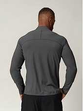 billiga Herrgolfkläder-Herr Pullover-tröja Mörkgrå Långärmad Överdelar Golfkläder Kläder Outfits Bär kläder