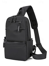 levne Pánské tašky-Pánské Crossbody kabelka Taška přes rameno Na rameno Nylon Venkovní Běžné / Denní Zip Více kapes Velká kapacita Lehká váha Pevná barva Černá Modrá Šedá