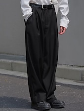 preiswerte Lose-Herren Abschlußfeier Anzughose Hose Chinos Knöpfe Tasche Karomuster Komfort Formell Party Arbeit Mode Klassicher Stil Schwarz Braun Mikroelastisch
