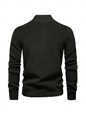 preiswerte Herrengolfkleidung-Herren Pullover Dunkelgrün Kaki Langarm Shirt Golfkleidung, Kleidung, Outfits, Kleidung