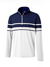 preiswerte Herrengolfkleidung-Herren Golf-Poloshirt Dunkelblau Langarm Oberteil Golfkleidung, Kleidung, Outfits, Kleidung