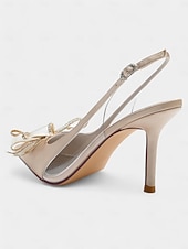 halpa Morsian-elegantit satiinikorkokengät kristallirusetilla – slingback-hääkengät klassisiin tanssiaisiin ja intiimeihin seremonioihin