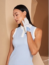 cheap Golf &amp; Tennis Accessories-Golf Glove Golf Full Finger Gloves Women's Sweat wicking Durable Non-Slip Leather Artificial Leather Outdoor White Fuchsia