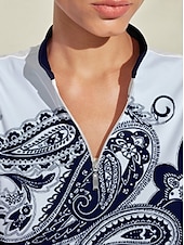 cheap Golf Dresses-Women&#039;s Golf Dress Dark Blue Long Sleeve Ladies Golf Attire Clothes Outfits Wear Apparel