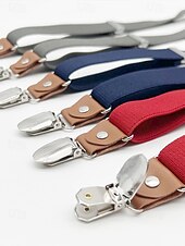 levne Pánské kravaty a motýlky-nastavitelné elastické šle s akcenty z umělé kůže a kovovými sponami – klasický design ve tvaru písmene Y pro muže, ideální pro formální události, svatby a denní nošení