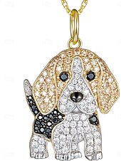 economico collane e ciondoli-Collana Cromo Oro Per donna Di tendenza stile sveglio Classico Con animale Adorabile Di forma geometrica Collana Per Giornaliero