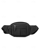 levne Pánské tašky-pánská zelená fanny pack taška do pasu s nastavitelným popruhem, několika kapsami na zip a kompaktním designem – ideální pro cestování, outdoorové aktivity a každodenní použití