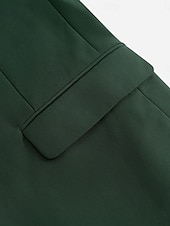 abordables Trajes formales-Trajes de boda para hombres Trajes de regreso a casa Blanco Rojo Sólido Ajuste estándar 3 piezas de un solo botón