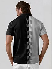 olcso Férfi golfruházat-Férfi POLO trikó Fekete Rövid ujjú Felsők Golf Attire Ruházat Felszerelések Viselés Ruházat