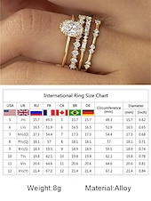 abordables Anillos de mujer-Anillos apilables de oro engastados con circonitas cúbicas de corte ovalado y redondo, elegantes joyas minimalistas para mujeres, perfectas para bodas, compromisos y ocasiones especiales.