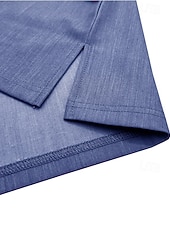 ieftine Polo clasic pentru bărbați-Bărbați Tricouri polo Camasa de blugi Casual Stradă Rever Guler polo cu nervuri Manșon scurt De Bază Modern Simplu Buzunar Bloc de Culoare Vară Primăvară Fit regulat Albastru piscină Negru
