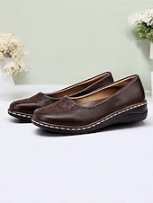 cheap Women&#039;s Flats-Women&#039;s Black Embroidered Slip-On Loafers with Cushioned Sole - Comfortable Casual Flats for Work and Everyday Wear