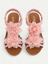 baratos Sandálias plataforma anabela-sandálias femininas estilo boêmio marrom com salto plataforma e detalhes florais - sandálias confortáveis de verão para praia e passeios casuais