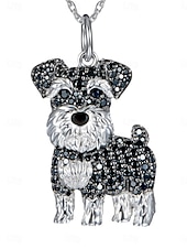 economico collane e ciondoli-Collana Cromo Per donna Di tendenza stile sveglio Classico Con animale Adorabile Di forma geometrica Collana Per Giornaliero