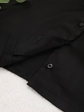 ieftine Seturi noapte pentru femei-Pentru femei Set pijama Casual Confortabili Culoare pură Butonul sus Talie elastică Cămașă Pantaloni Casă Zilnic Manșon Lung Guler Cămașă Negru Trifoi Vară Primăvară Toamnă Fit regulat