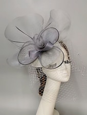 cheap Fascinators-Fascinators Feathers Net Veil Hat Wedding Horse Race With Feather Cap Headpiece Headwear