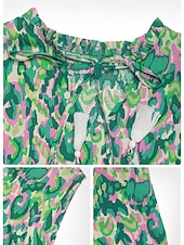 cheap Elegant Floral Dresses-Women&#039;s Midi Dress Casual Dress Swing Dress A Line Dress Tank Dress Casual Daily Regular Fit Floral Sleeveless V Neck Blue Fuchsia Green Summer Spring Fall