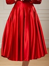 economico Lunghezza del pavimento-Abito A-Line per madre della sposa elegante collo gioiello lungo fino al pavimento in satin maniche lunghe con pieghe e paillettes