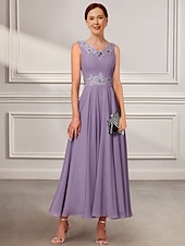levne Délka podlahy-Dvoudílné šaty v A-linii matky nevěsty elegantní večírek výstřih do V podlahové délky chiffon krajka krajková bez rukávů s krajkovými aplikacemi