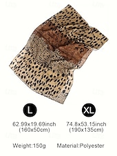 billiga Halsdukar för kvinnor-lättvikts leopardmönstrad chiffonghalsduk – snygg omslag med djurtryck för kvinnor, perfekt för vardagskläder, resor och alla årstider
