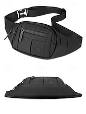 levne Pánské tašky-pánská zelená fanny pack taška do pasu s nastavitelným popruhem, několika kapsami na zip a kompaktním designem – ideální pro cestování, outdoorové aktivity a každodenní použití