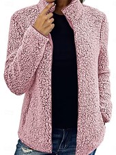 Жен. Зимнее пальто Зимняя куртка на открытом воздухе Для улицы Повседневные Осень Зима Обычная Пальто Стандартный Сохраняет тепло Дышащий Современный Стиль Жакеты Длинный рукав Сплошной цвет Недорогие Шерпа куртки-Жен. Зимнее пальто Зимняя куртка на открытом воздухе Для улицы Повседневные Осень Зима Обычная Пальто Стандартный Сохраняет тепло Дышащий Современный Стиль Жакеты Длинный рукав Сплошной цвет