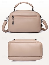 abordables Sacs à bandoulière-sac à bandoulière en similicuir pour femme, petit sac à main décontracté avec plusieurs compartiments zippés, sac à bandoulière quotidien élégant pour les voyages et le shopping couleur vin noir blanc