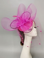 cheap Fascinators-Fascinators Feathers Net Veil Hat Wedding Horse Race With Feather Cap Headpiece Headwear