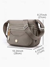 olcso Keresztpántos táskák-női nejlon crossbody táska több zsebbel, könnyű és vízálló válltáska hétköznapi használatra és utazási föld sárga fekete rózsaszín