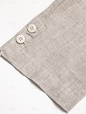 billiga Herrarnas Elite Ytterkläder-Herr Kavajjacka Bröllop Årsdag Fest Sommar Vår 100% Linne Linne Ensfärgat Enkelknäppt med Ett Knapphål Blazer Vit Marinblå Blå Beige
