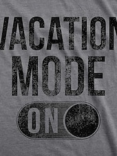 cheap Vacation Tropical T Shirts-Men&#039;s Funny Slang T Shirt Short Sleeve T shirt 3D Print Crew Neck Shirt Tropical Hawaiian Vacation Street Daily Heather Gray Summer Spring Clothing Apparel S M L XL XXL XXXL