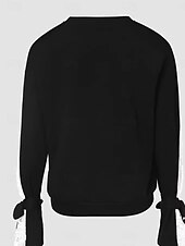 abordables Sweats à capuche-pull femme mode décontracté rayé fête décontractée sortie col carré coupe ample manches longues noir beige automne hiver