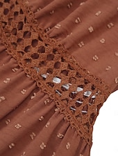 billiga Blommiga klänningar-Dam Mini klänning Vardagsklänning A linjeklänning Stylish Grundläggande Ledigt Semester Dagligen Normal Slät Kortärmad V-hals Ljusgrön Rubinrött Sommar Vår