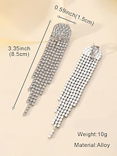 voordelige Huwelijk ACC-dames oorbellen met strass-kwast - sprankelende statement sieraden voor bruiloften, feesten en avondevenementen